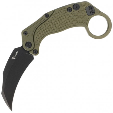 Nóż składany Reate EXO-K Gravity Karambit Green Aluminium, Black PVD N690