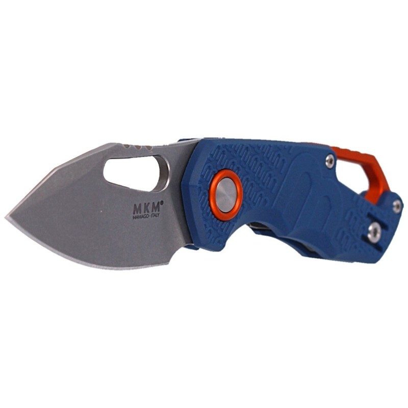 Nóż składany MKM Isonzo Clip Point Blue FRN, Stone Washed N690 by Jesper Voxnæs (MK FX03-3PBL)