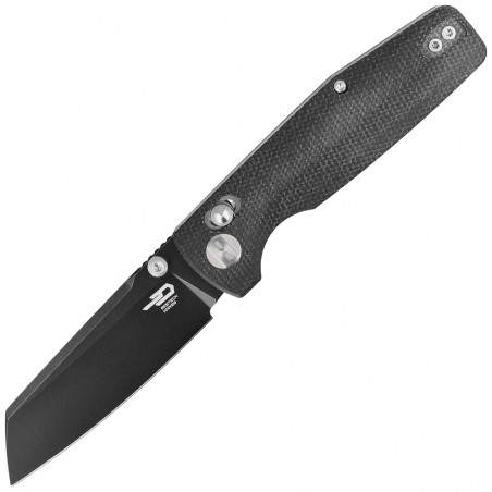 Nóż składany Bestech Slasher Black Micarta, Black Stonewashed D2 (BG43A-2)