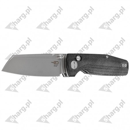 Nóż składany Bestech Slasher Black Micarta, Stonewashed D2 (BG43A-1)