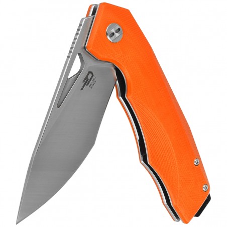 Nóż składany Bestech Toucan Orange G10, Stonewashed / Satin D2 (BG14D-1)