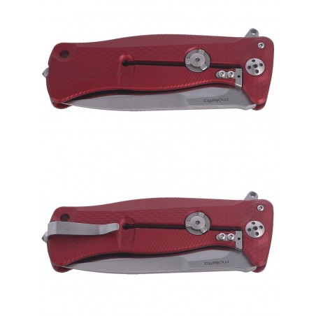 Nóż składany LionSteel SR11A Red Aluminum, Satin Sleipner by Molletta (SR11A RS)