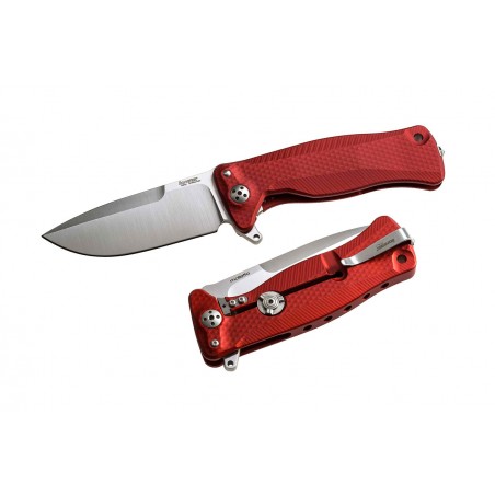 Nóż składany LionSteel SR11A Red Aluminum, Satin Sleipner by Molletta (SR11A RS)