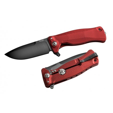 Nóż składany LionSteel SR11A Red Aluminium, Black Sleipner by Molletta (SR11A RB)