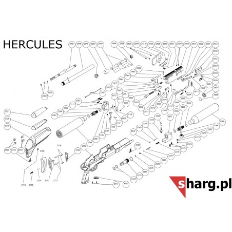 Lufa wiatrówka PCP Hatsan Hercules 7.62mm (2901-4)