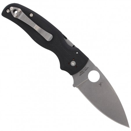 Nóż składany Spyderco Shaman G-10 Black Plain (C229GP)