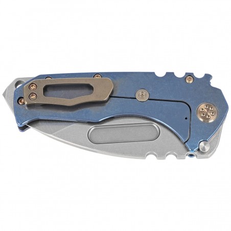 Nóż składany Medford Praetorian T DP Blue Titanium, Bronze HW/Clip, Tumbled S45VN by Greg Medford
