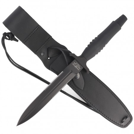 Nóż FOX Veleno Black Aluminium, Black Top Shield N690Co (FX-596 AF)