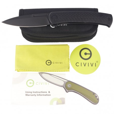 Nóż składany Civivi Cetos Black Micarta Coarse / Stainless, Black Stonewashed 14C28N (C21025B-2) Nóż składany Civivi Cetos Black Micarta Coarse / Stainless, Black Stonewashed 14C28N (C21025B-2)