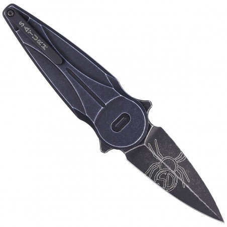 Nóż składany FOX Saturn Black Aluminium, Black Stone Washed N690Co by Denis Simonutti (FX-551 ALB)