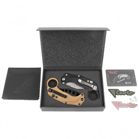 Nóż składany Reate EXO-K Gravity Karambit Black Aluminium, Stonewashed N690