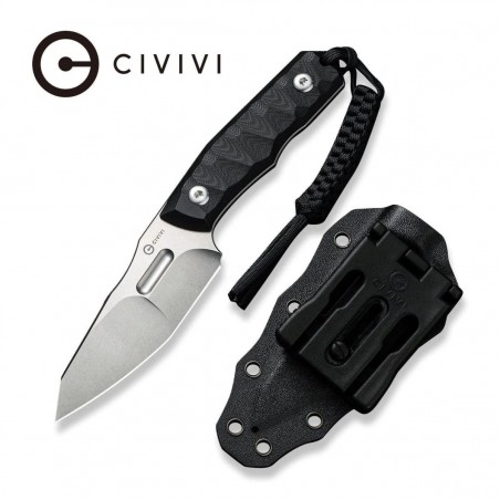 Nóż Civivi Propugnator Black G10, Stonewashed D2 by PG Knives (C23002-1)