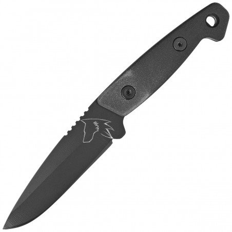 Nóż Turq Gear Wolf Drop Point Black G10 Full Cubic, HW Black, Cerakote Graphite Black Sleipner