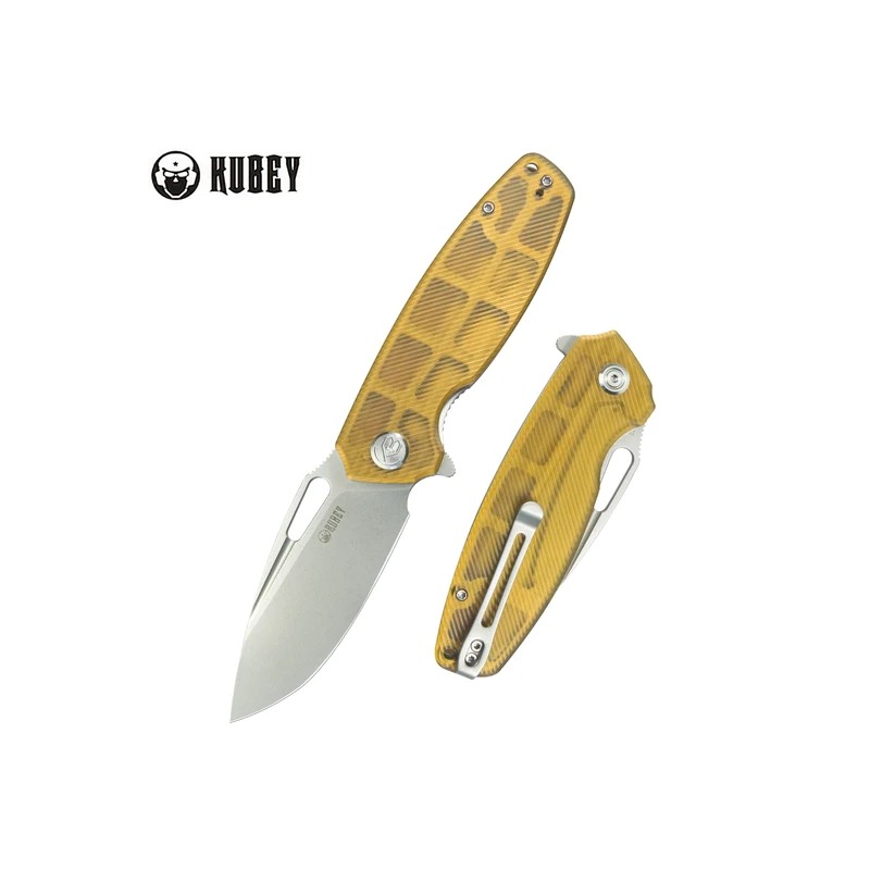 Nóż składany Kubey Tityus Ultem, Bead Blasted D2 (KU322L)