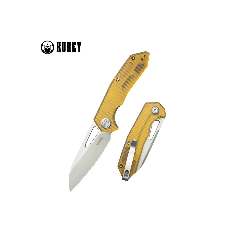 Nóż składany Kubey Vagrant Ultem, Sand Blasted 14C28N by Maksim Tkachuk (KU291Q)