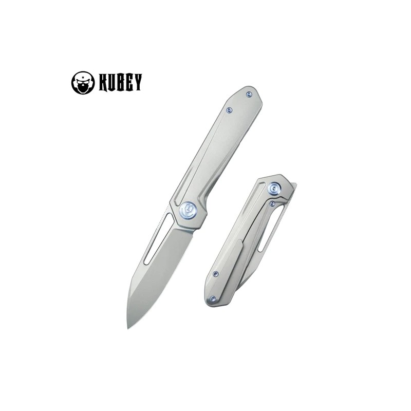 Nóż składany Kubey Royal Gray Titanium, Sand Blasted M390 by Colin Maisonpierre (KB321I)