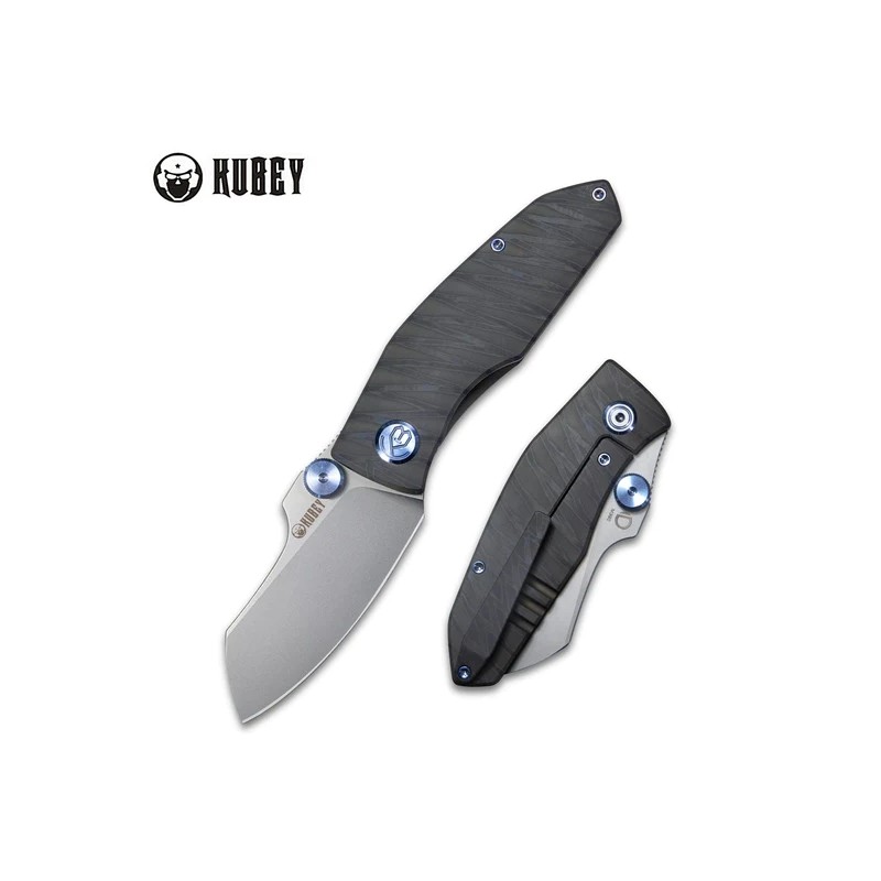 Nóż składany Kubey Monsterdog Flame Titanium, Bead Blasted M390 by Dmitry Osarenko (KB285D)