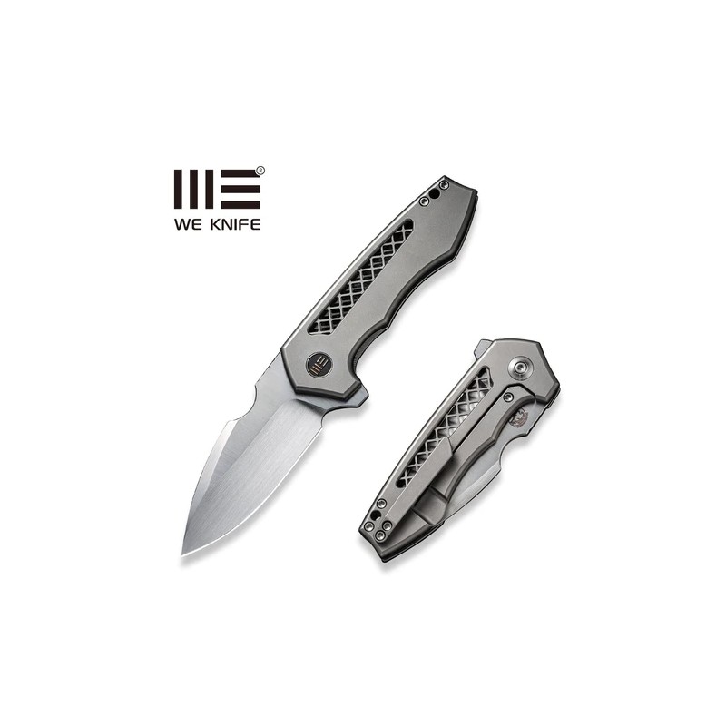 Nóż składany WE Knife Harpen Gray Titanium, Hand Rubbed Satin CPM 20CV by Michael Burch (WE23019-4)