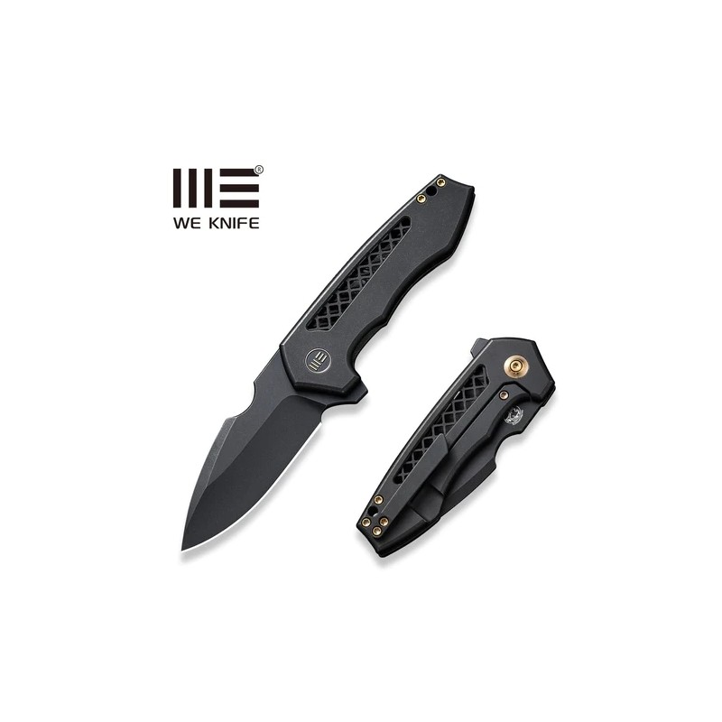 Nóż składany WE Knife Harpen Black Titanium, Black Stonewashed CPM 20CV by Michael Burch (WE23019-1)