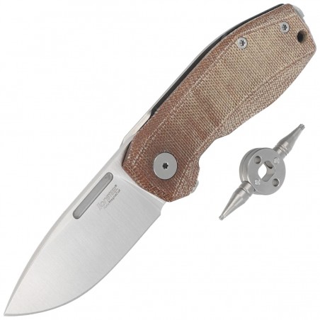Nóż składany LionSteel Nano Natural Canvas Micarta, Satin MagnaCut (NA01 CVN) Nóż składany LionSteel Nano Natural Canvas Micarta, Satin MagnaCut (NA01 CVN)