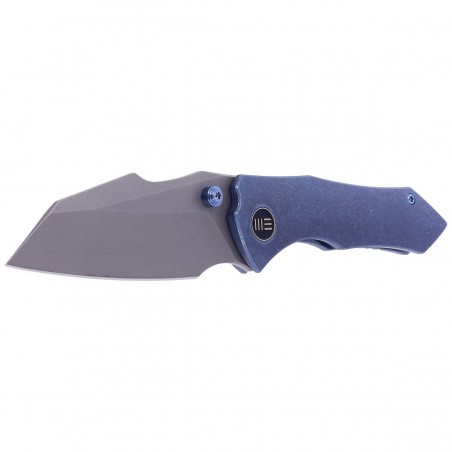 Nóż składany WE Knife High-Fin Blue Titanium, Gray Stonewashed CPM 20CV by Gavko Knives (WE22005-3)