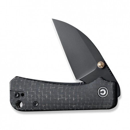Nóż składany Civivi Baby Banter Wharncliffe Black Burlap Micarta, Black Nitro-V by Ben Petersen (C19068SC-1)