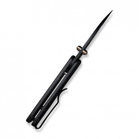 Nóż składany Civivi Baby Banter Wharncliffe Black Burlap Micarta, Black Nitro-V by Ben Petersen (C19068SC-1)