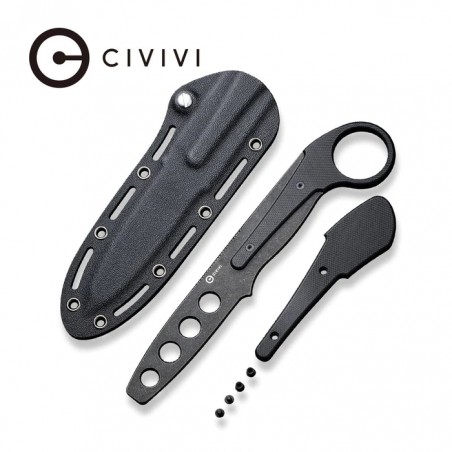 Nóż treningowy Civivi Varius Black G10, Black Stonewashed D2 by Allen Elishewitz (C22009C-1)