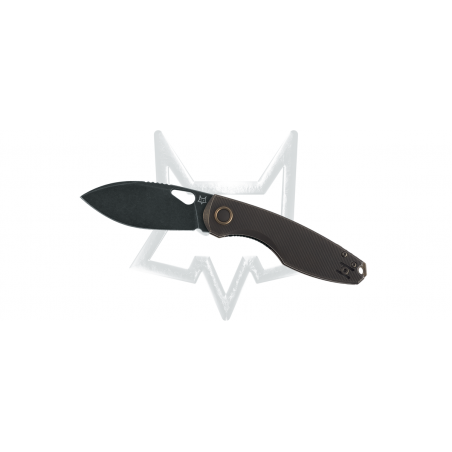 Nóż składany FOX Chilin Bronze Titanium, Black Stonewashed PVD M398 by Jesper Voxnæs (FX-530 TiDSW)