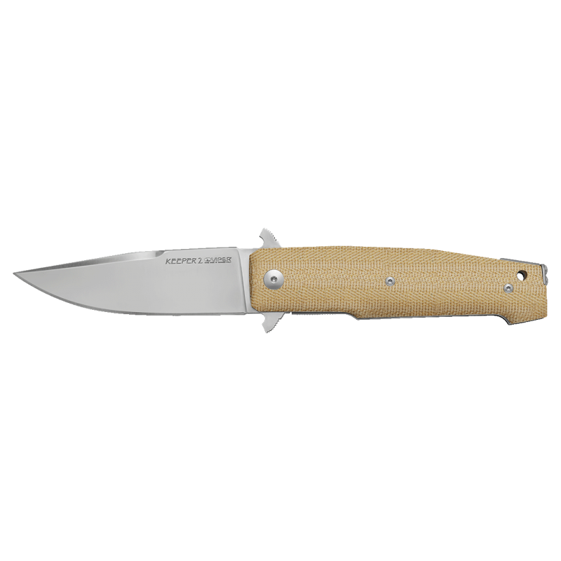 Nóż składany Viper Keeper 2 Natural Canvas Micarta, Stonewashed Elmax by Fabrizio Silvestrelli (V6000CN)