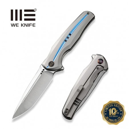 Nóż składany WeKnife 601X LE No 088/150 Gray Titanium, Hand Polished Satin CPM 20CV (WE01J-2)