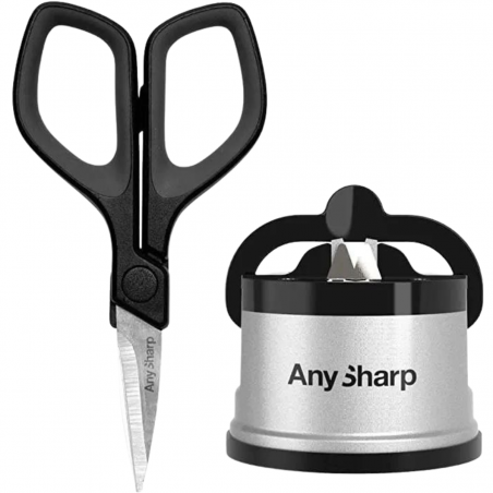 Zestaw AnySharp ostrzałka Classic Silver i mini nożyczki (ASMULTISILSIZZ)
