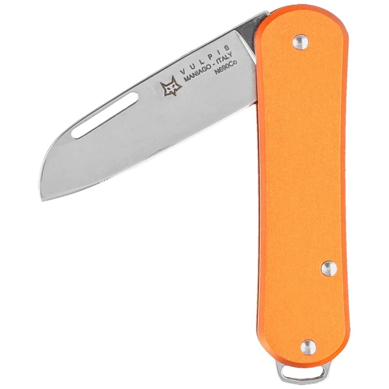 Scyzoryk Fox Vulpis 108 Orange Aluminium, Polished N690 (FX-VP108 OR)