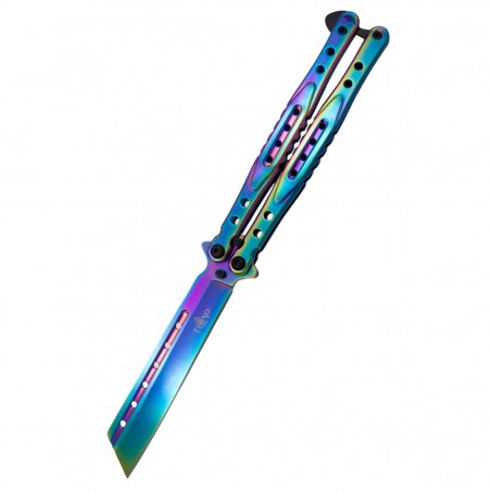 Nóż składany motylek Third Balisong Bright Rainbow Stainless Steel, Bright Rainbow (K2823W)