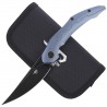Nóż składany Bestech Marukka Blue Titanium, Black Stonewash M390 by Kombou (BT2002B)