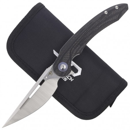 Nóż składany Bestech Irida Carbon Fiber / Black G10, Satin 14C28N by Kombou (BG25D)