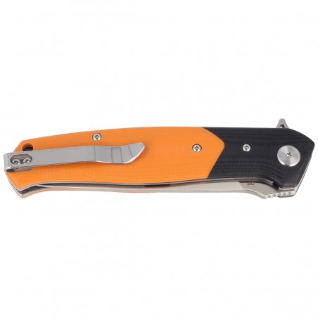 Nóż składany Bestech Swordfish Black / Orange G10, Satin D2 (BG03C)