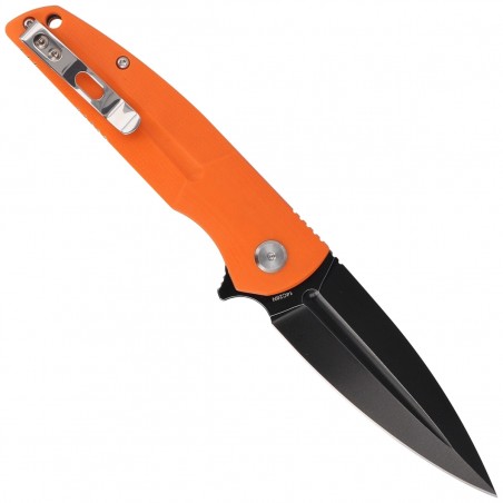 Nóż składany Bestech Fin Orange G10, Black Stonewashed 14C28N (BG34B-3)