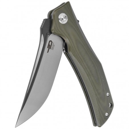 Nóż składany Bestech Scimitar Army Green G10, Gray/Satin D2 (BG05B-2)