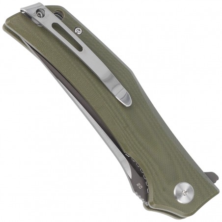 Nóż składany Bestech Scimitar Army Green G10, Gray/Satin D2 (BG05B-2)