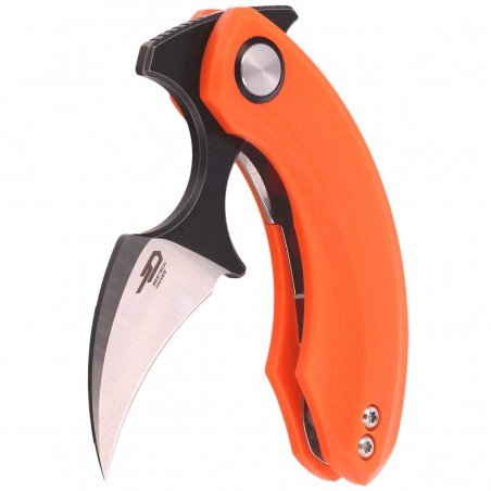 Nóż składany Bestech Strelit Orange G10, Satin/Black Stonewashed 14C28N by Ostap Hel (BG52C-2)