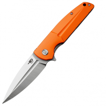 Nóż składany Bestech Fin Orange G10, Satin 14C28N (BG34B-1)