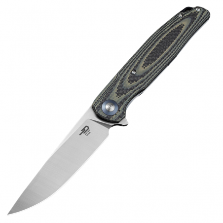 Nóż składany Bestech Ascot Beige Carbon Fiber/G10, Satin D2 (BG19B)