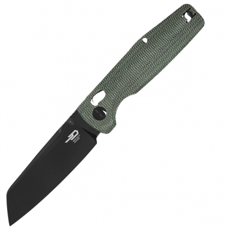 Nóż składany Bestech Slasher Green Micarta, Black Stonewashed D2 (BG56B-2)