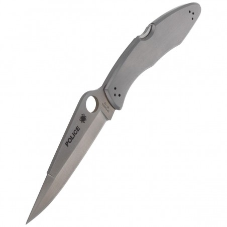 Nóż składany składany Spyderco Police Model Stainless Plain (C07P)