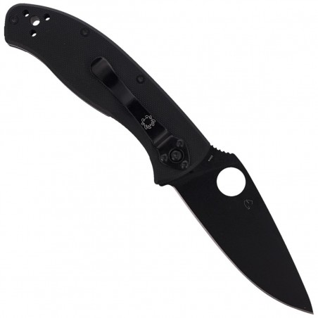 Nóż składany Spyderco Tenacious G-10 Black / Black Blade Plain (C122GBBKP)
