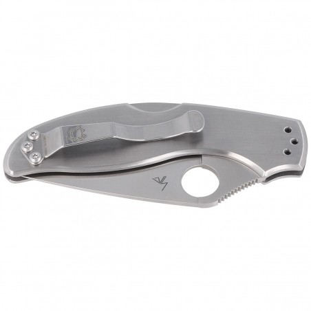 Nóż składany Spyderco UpTern Stainless, Plain 8Cr13MoV (C261P)