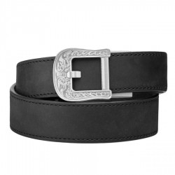 Pas Kore Essentials Rodeo Buckle Black Buffalo Leather...