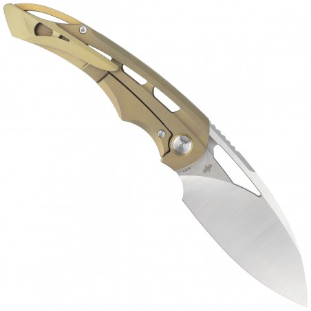 Nóż składany Bestech Fairchild Gold Titanium, Satin by Hand CPM S35VN by Kombou (BT2202D)