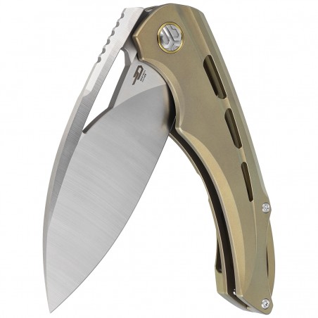 Nóż składany Bestech Fairchild Gold Titanium, Satin by Hand CPM S35VN by Kombou (BT2202D)